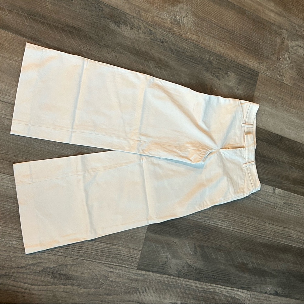 Super wide leg banana republic cream pants